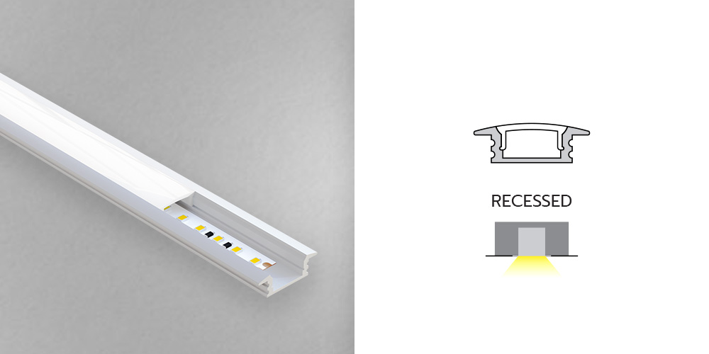 Diffused LED Strip Aluminium Mounting Profile